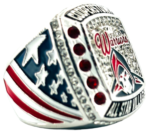 Custom Championship Rings - Warriors - Left Side of Cooperstown Baseball Diamond Championship Ring