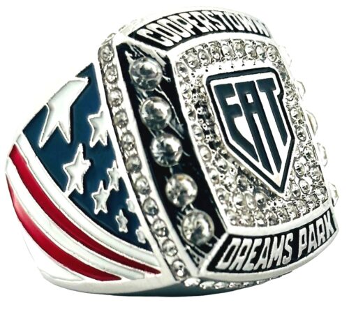 Past Custom Team Rings - EAT Baseball - Left Side of Cooperstown Baseball Diamond Championship Ring