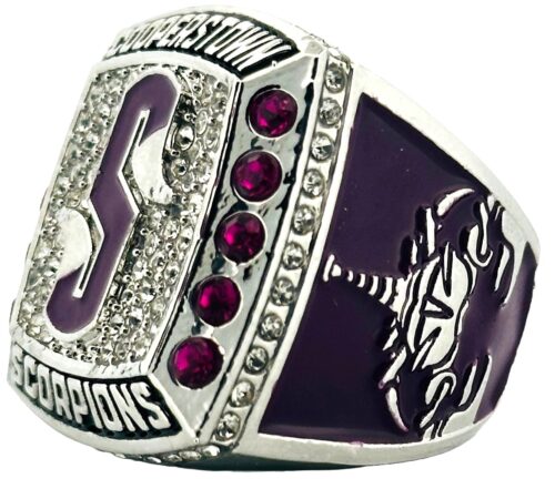 Past Custom Team Rings - Scorpions - Right Side of Cooperstown Baseball Diamond Championship Ring