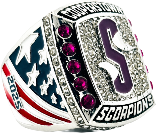 Custom Team Ring Pricing on Scorpions - Left Side of Cooperstown Baseball