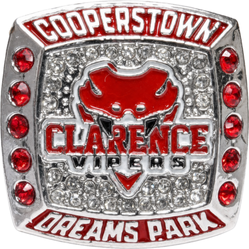 Past Custom Team Rings - Clarence Vipers - Cooperstown Baseball Diamond Championship Ring