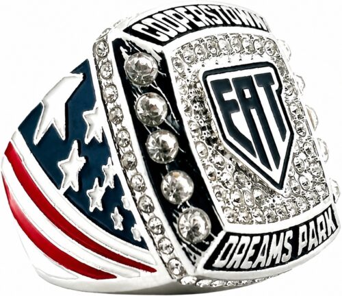 Past Custom Team Rings - EAT Baseball - Left Side of Cooperstown Baseball Diamond Championship Ring