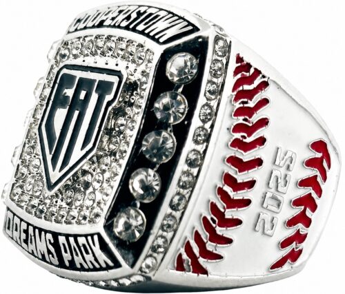 Past Custom Team Rings - EAT Baseball - Right Side of Cooperstown Baseball Diamond Championship Ring
