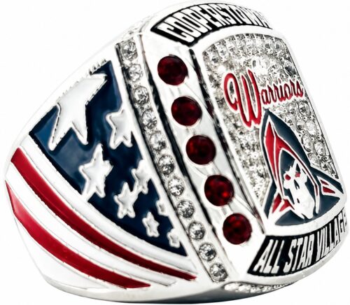 Past Custom Team Rings - Warriors - Left Side of Cooperstown Baseball Diamond Championship Ring