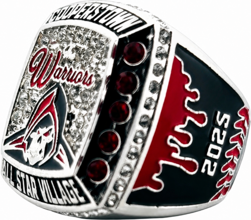 Past Custom Team Rings - Warriors - Right Side of Cooperstown Baseball Diamond Championship Ring
